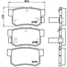 P 28 022 BREMBO Комплект гальмівних колодок, дискове гальмо