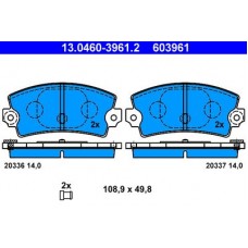 13.0460-3961.2 ATE Комплект гальмівних колодок, дискове гальмо