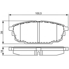 0 986 495 320 BOSCH Комплект гальмівних колодок, дискове гальмо