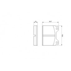 0 986 424 419 BOSCH Комплект гальмівних колодок, дискове гальмо