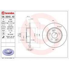 08564540 BREMBO Гальмівний диск