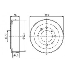 0 986 477 234 BOSCH Гальмівний барабан