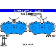 13.0460-2971.2 ATE Комплект гальмівних колодок, дискове гальмо