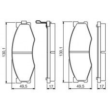 0 986 495 263 BOSCH Комплект гальмівних колодок, дискове гальмо