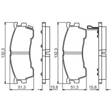 0 986 495 265 BOSCH Комплект гальмівних колодок, дискове гальмо