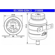 03.3508-0264.3 ATE Компенсационный бак, тормозная жидкость