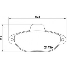 P 23 160 BREMBO Комплект гальмівних колодок, дискове гальмо