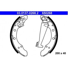 03.0137-0268.2 ATE Комплект гальмівних колодок