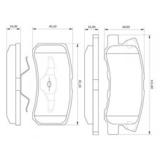 0 986 BB0 591 BOSCH Комплект гальмівних колодок, дискове гальмо