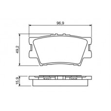 0 986 494 346 BOSCH Комплект гальмівних колодок, дискове гальмо