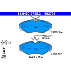 13.0460-2735.2 ATE Комплект гальмівних колодок, дискове гальмо
