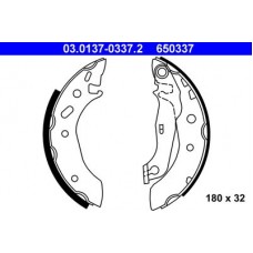 03.0137-0337.2 ATE Комплект гальмівних колодок