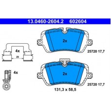 13.0460-2604.2 ATE Комплект гальмівних колодок, дискове гальмо