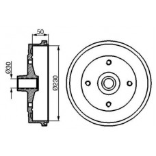 0 986 477 030 BOSCH Гальмівний барабан