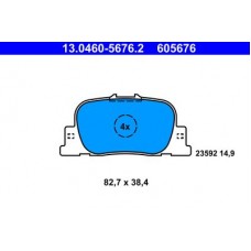 13.0460-5676.2 ATE Комплект гальмівних колодок, дискове гальмо
