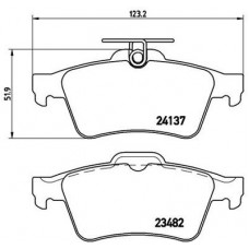 P 59 042 BREMBO Комплект гальмівних колодок, дискове гальмо