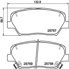 8DB 355 020-871 HELLA Комплект гальмівних колодок, дискове гальмо