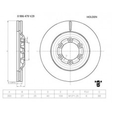 0 986 479 V29 BOSCH Гальмівний диск