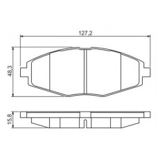 0 986 495 224 BOSCH Комплект гальмівних колодок, дискове гальмо