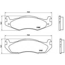 P 37 001 BREMBO Комплект гальмівних колодок, дискове гальмо