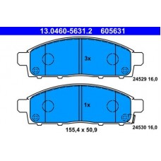 13.0460-5631.2 ATE Комплект гальмівних колодок, дискове гальмо