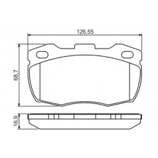 0 986 495 269 BOSCH Комплект гальмівних колодок, дискове гальмо