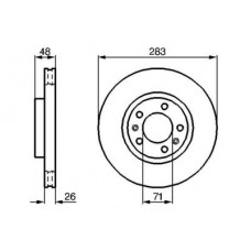 0986478125 BOSCH Гальмівний диск