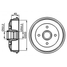 0986477050 BOSCH Гальмівний барабан