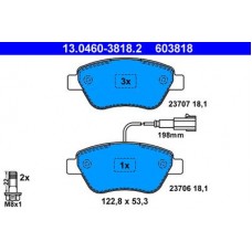 13.0460-3818.2 ATE Комплект гальмівних колодок, дискове гальмо