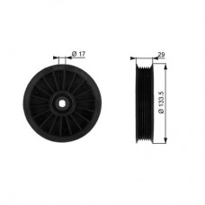 T38034 GATES Паразитный / ведущий ролик, поликлиновой ремень