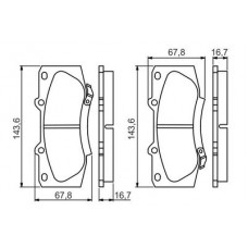 0 986 495 352 BOSCH Комплект гальмівних колодок, дискове гальмо