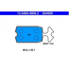 13.0460-4906.2 ATE Комплект гальмівних колодок, дискове гальмо