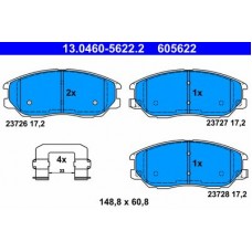 13.0460-5622.2 ATE Комплект гальмівних колодок, дискове гальмо