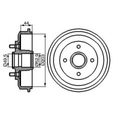 0986477102 BOSCH Гальмівний барабан