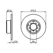 0986478057 BOSCH Гальмівний диск