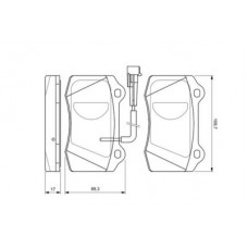 0 986 424 579 BOSCH Комплект гальмівних колодок, дискове гальмо