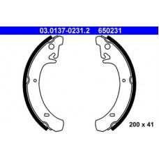 03.0137-0231.2 ATE Комплект гальмівних колодок