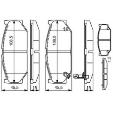 0 986 495 308 BOSCH Комплект гальмівних колодок, дискове гальмо