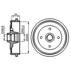 0 986 477 053 BOSCH Гальмівний барабан