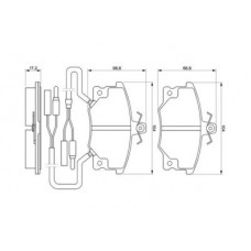 0 986 424 100 BOSCH Комплект гальмівних колодок, дискове гальмо