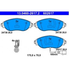 13.0460-2617.2 ATE Комплект гальмівних колодок, дискове гальмо