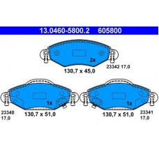 13.0460-5800.2 ATE Комплект гальмівних колодок, дискове гальмо