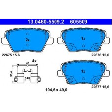 13.0460-5509.2 ATE Комплект гальмівних колодок, дискове гальмо