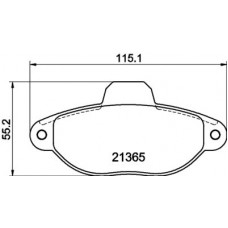 8DB355019091 HELLA BOSCH FIAT Колодки тормозные передние Punto -99