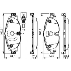 0 986 495 296 BOSCH Комплект гальмівних колодок, дискове гальмо