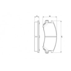 0 986 461 134 BOSCH Комплект гальмівних колодок, дискове гальмо