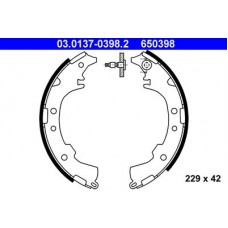 03.0137-0398.2 ATE Комплект гальмівних колодок