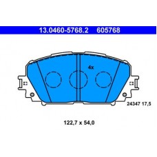 13.0460-5768.2 ATE Комплект гальмівних колодок, дискове гальмо