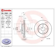 09558134 BREMBO Гальмівний диск