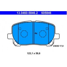 13.0460-5846.2 ATE Комплект гальмівних колодок, дискове гальмо